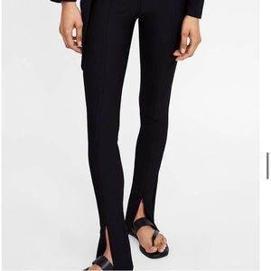 Zara skinny leggings zipper flare legs
